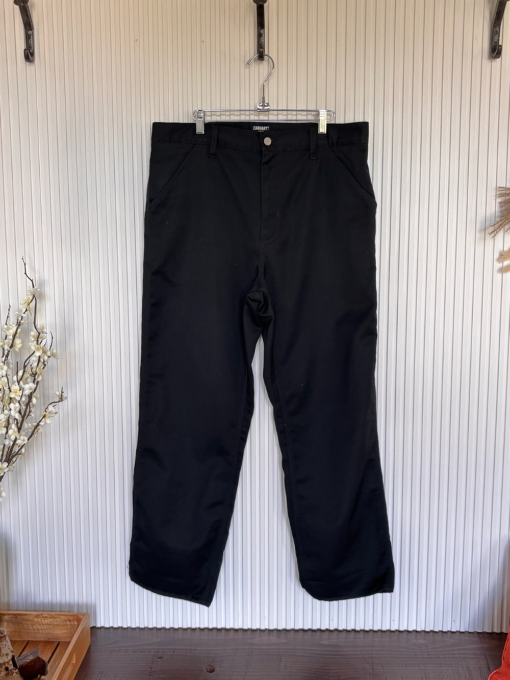 Carhartt Black Chinos - Straight Work Trousers